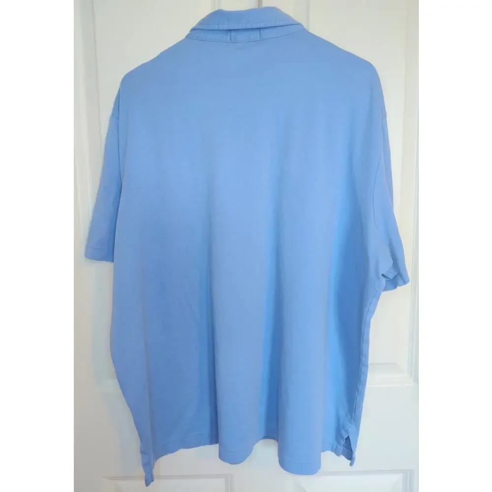 Polo Ralph Lauren Pima Soft Touch Polo Shirt Men’s XXL Blue Orange Pony Pristine